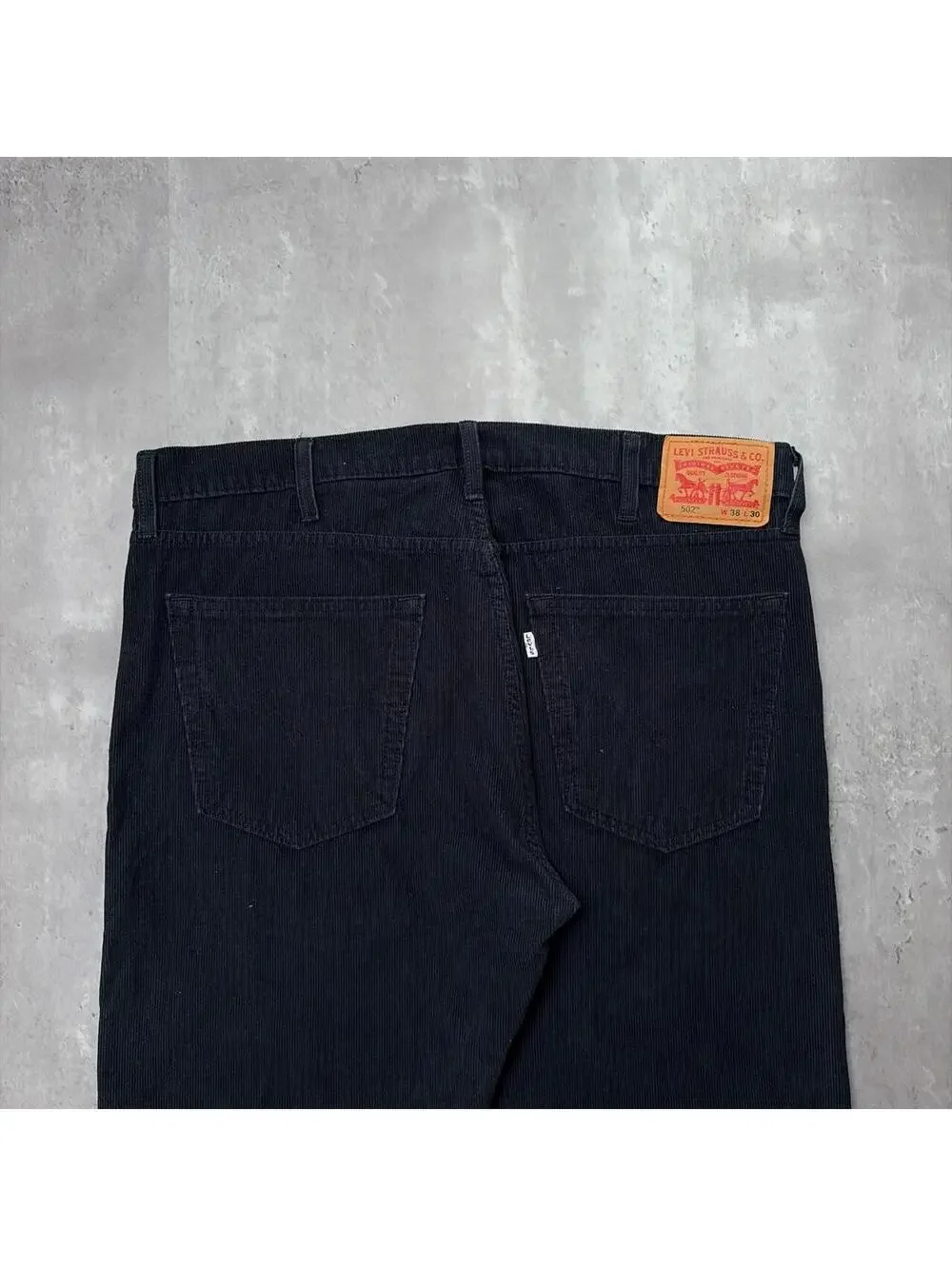 Y2K Black Levi’s 502 Grunge Corduroy Straight Skater Pants